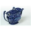 Image 8 : PAIR OF CANDLESTICKS AND HISTORIC BLUE STAFFORDSHIRE SUGAR AND TEAPOT.