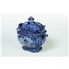 Image 9 : PAIR OF CANDLESTICKS AND HISTORIC BLUE STAFFORDSHIRE SUGAR AND TEAPOT.