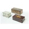 Image 1 : THREE DECORATED WOODEN BOXES.