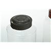 Image 7 : THREE BLOWN GLASS JARS WITH TIN LIDS