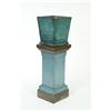 Image 1 : WOODEN PEDESTAL AND PLANTER.
