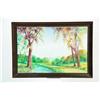 Image 1 : LANDSCAPE SIGNED THOMAS" (AMERICAN, 20TH CENTURY)."