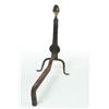 Image 3 : PAIR OF WROUGHT IRON KNIFE BLADE ANDIRONS.