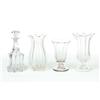 Image 1 : FOUR PIECES PILLAR MOLD GLASS.