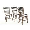 Image 1 : SET OF SIX DECORATED SIDE CHAIRS.