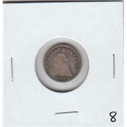 1857 SEATED HALF DIME