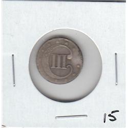 1858 SILVER 3 CENT PIECE