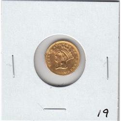 1874 GOLD $1 INDIAN PRINCESS HEAD TYPE 3