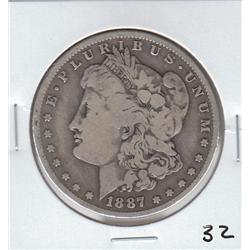 1887 O MORGAN DOLLAR SILVER $1