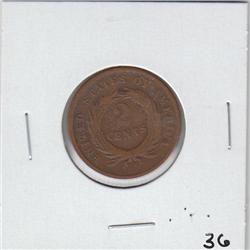 2 CENT PIECE COPPER 1865