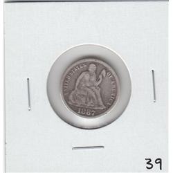 SEATED DIME 1887
