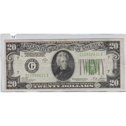 $20 REDEEMABLE IN GOLD 1928