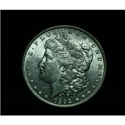 1892-p Morgan Dollar Grades Select Uncirculated ms63.   Double Die Reverse DDR