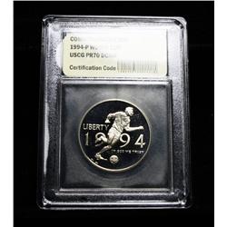 1994-d Uncirculated World Cup Commemorative 50c Graded ms70