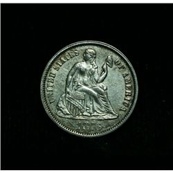 1876-p Seated Liberty Dime Select Uncirculated ms61