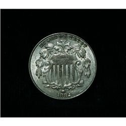 1882 Shield Nickel 5c Grades Select Uncirculated ms63