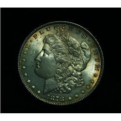 1878-p 7TF Morgan Dollar Grades Gem Uncirculated ms65.  VAM 110 Broken N & M