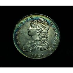 1835 Capped Bust Half Dollar 50c Grades ms60   Rainbow Toned