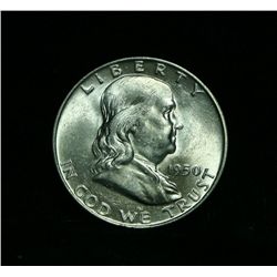 1950-d Franklin 50c Grades Choice Uncirculated ms64 FBL