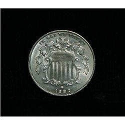 1883 Shield Nickel 5c Grades Choice Uncirculated ms64++ PQ