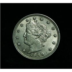 1899 Liberty 'V' Nickel Grades Select Uncirculated ms63