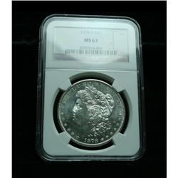 NGC 1878-s Morgan Dollar graded ms63