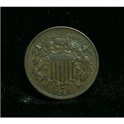 1864 two cent piece 2c, Civil War Issue, grades Select Uncirculated ms63