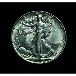 1938-p Walking Liberty Half Dollar 50c Grades Select Uncirculated ms63