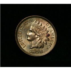 1898 Indian cent 1c Grades Choice Uncirculated ms64 red