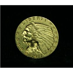 1911-p $2 1/2 Indian Gold Grades ms61