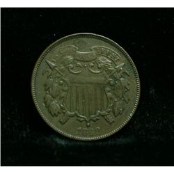 1868 2c Piece Grades Almost Uncirculated au53