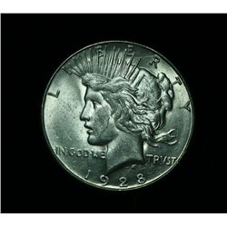 1928-s Peace Dollar Grades au58/ms60  Slider