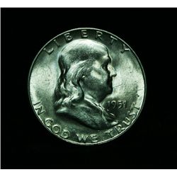 1951-s Franklin Half Dollar 50c Grades ms64