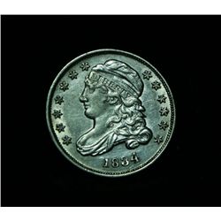 1834 Capped Bust Dime 10c Grades ms61