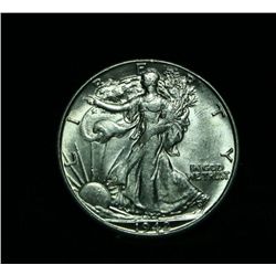 1942-d Walking Liberty Half Dollar Grades Select Uncirculated ms63
