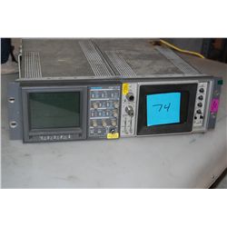 2x Tektronix 1730 and 528 Waveform Monitors in 2u rack Case