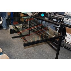 Glass Top Modern Desk