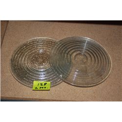Lot of 2 Pyrex 8-3/8" Wide Angle Fresnel Lenses