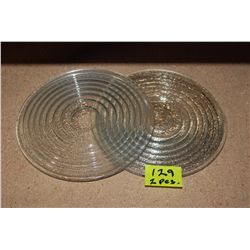 Lot of 2 Pyrex 8-3/8" Wide Angle Fresnel Lenses