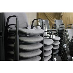 GLOBAL GREY WITH BLACK FRAME STACKING CHAIR