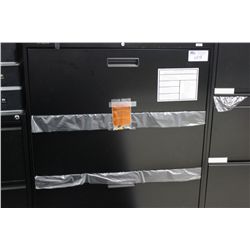 BLACK 4 DRAWER LATERAL FILE CABINET