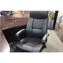 BLACK LEATHER HIGHBACK EXECUTIVE CHAIR