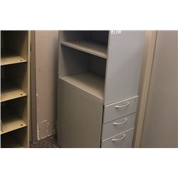 GREY 3 DRAWER OFFICE STORAGE TOWER
