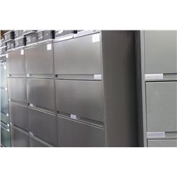 DARK GREY GLOBAL 5 DRAWER LATERAL FILE CABINET