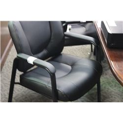 BLACK LEATHER BOARDROOM CHAIR