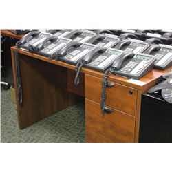 CHERRY SALES DESK WITH FILE PEDESTAL