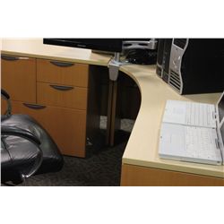 LACASSE 2 TONE MAPLE CORNER DESK