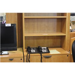 CHERRY 2 DRAWER LATERAL FILE WITH HUTCH
