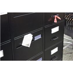 BLACK 4 DRAWER VERTICAL FILE CABINET
