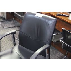 BLACK LEATHER BOARDROOM CHAIR